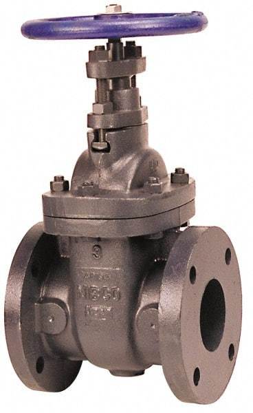 NIBCO - 8" Pipe, Class 125, Flanged Iron Solid Wedge Stem Gate Valve with Iron Trim - 200 WOG, 125 WSP, Bolted Bonnet - Caliber Tooling