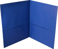 UNIVERSAL - 11" Long x 8-1/2" Wide Leatherette Two-Pocket Portfolios - Light Blue - Caliber Tooling