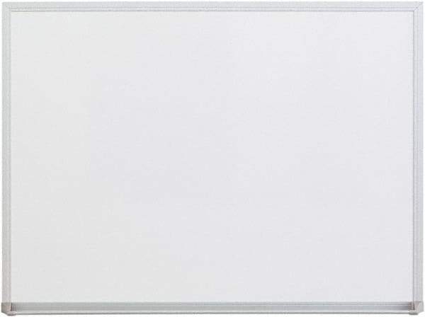 UNIVERSAL - 18" High x 24" Wide Melamine Dry Erase Board with 3/4" Rail - Aluminum, 5/8" Deep - Caliber Tooling