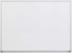 UNIVERSAL - 18" High x 24" Wide Melamine Dry Erase Board with 3/4" Rail - Aluminum, 5/8" Deep - Caliber Tooling