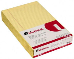 UNIVERSAL - 50 Sheet, 8-1/2 x 14", Glue Top Ruled Writing Pad - Canary - Caliber Tooling