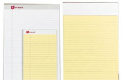 UNIVERSAL - 50 Sheet, 8 x 11-3/4", Perforated Style Ruled Pads - Canary - Caliber Tooling