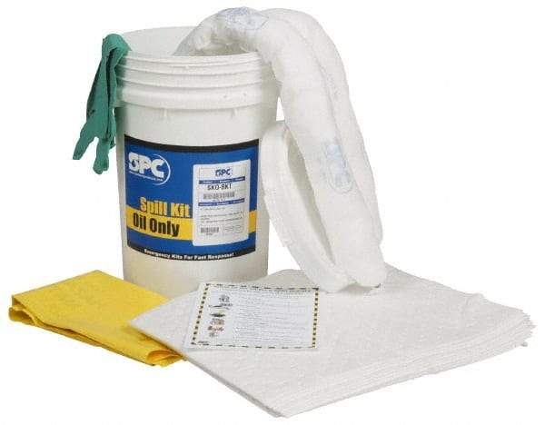 Brady SPC Sorbents - 9 Gal Capacity Universal Spill Kit - 6.5 Gal Bucket - Caliber Tooling