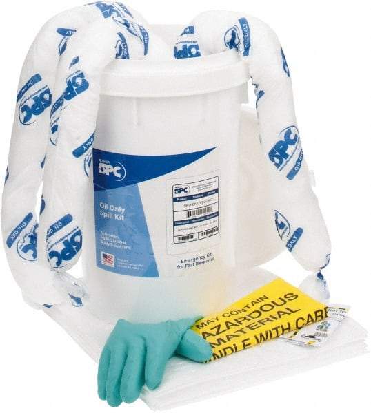 Brady SPC Sorbents - 6 Gal Capacity Oil Only Spill Kit - 6.5 Gal Bucket - Caliber Tooling