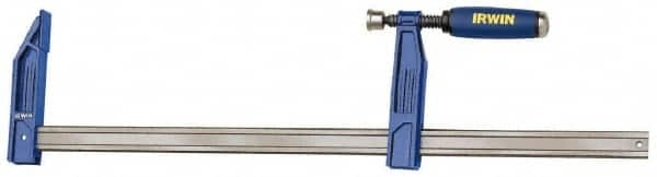 Irwin - 18" Capacity, 4-7/8" Throat Depth Bar Clamp - 1,150 Lb Clamping Pressure, 18" OAL - Caliber Tooling