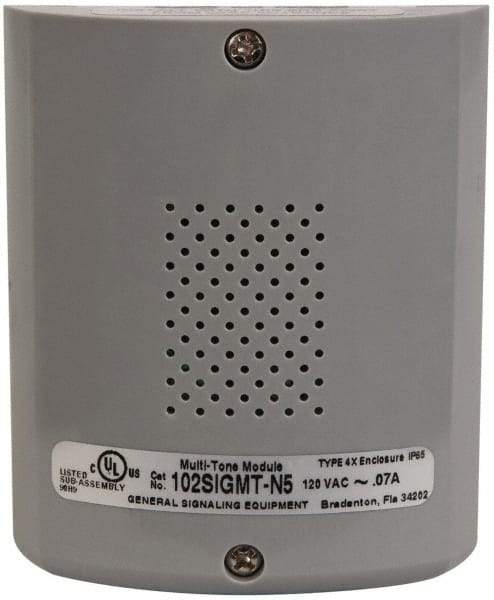 Edwards Signaling - 120 VAC, Base Mount Signal Combination Tone Card - 3R, 4X NEMA Rated, IP54 Ingress Rating, 0.05 Amp, 79 dB at 10 Ft. to 89 dB at 1m Adjustable Output, For Use with 102 Series Stacklights - Caliber Tooling