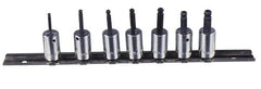 Williams - 7 Piece 1/4" Drive Ball Hex Bit Socket Set - Exact Industrial Supply