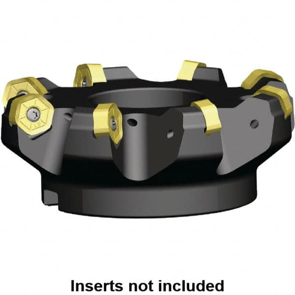 Kennametal - 5 Inserts, 3.184" Cutter Diam, 0.087" Max Depth of Cut, Indexable High-Feed Face Mill - 0.8661" Arbor Hole Diam, 1.595" High, KSHR Toolholder, HNGJ 0905.. Inserts, Series Dodeka High-Feed - Caliber Tooling