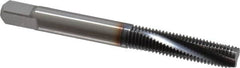 OSG - 1/4-28 UNF 3 Flute 3B Modified Bottoming Spiral Flute Tap - Powdered Metal, TiCN Finish, 2-1/2" OAL, Right Hand Flute, Right Hand Thread, H3, Series EXOTAP VC-10TI - Caliber Tooling