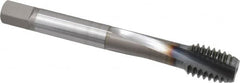 OSG - 7/16-14 UNC 3 Flute Modified Bottoming Spiral Flute Tap - Powdered Metal, TiCN Finish, 3-5/32" OAL, Right Hand Flute, Right Hand Thread, H3, Series EXOTAP VC-10TI - Caliber Tooling