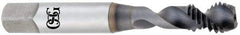 OSG - #6-32 UNC 2 Flute 3B Modified Bottoming Spiral Flute Tap - Vanadium High Speed Steel, TiCN Finish, 2" OAL, Right Hand Flute, Right Hand Thread, H2, Series 13058 - Caliber Tooling