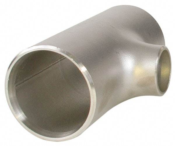 Merit Brass - 8 x 6" Grade 304L Stainless Steel Pipe Tee - Butt Weld x Butt Weld x Butt Weld End Connections - Caliber Tooling