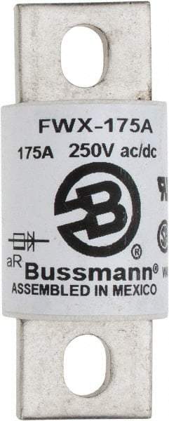 Cooper Bussmann - 250 VAC/VDC, 175 Amp, Fast-Acting Semiconductor/High Speed Fuse - Stud Mount Mount, 3-1/8" OAL, 200 (RMS), 50 at DC kA Rating, 1-7/32" Diam - Caliber Tooling