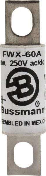 Cooper Bussmann - 250 VAC/VDC, 60 Amp, Fast-Acting Semiconductor/High Speed Fuse - Stud Mount Mount, 3-3/16" OAL, 200 (RMS), 50 at DC kA Rating, 0.81" Diam - Caliber Tooling