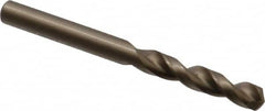 Cleveland - #3 135° Parabolic Flute Cobalt Screw Machine Drill Bit - Oxide/Gold Finish, Right Hand Cut, 1-1/4" Flute Length, 2-3/8" OAL, Split Point, Straight Shank - Caliber Tooling