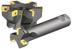 Kennametal - 5 Inserts, 2-1/2" Cut Diam, 3/4" Arbor Diam, 0.58" Max Depth of Cut, Indexable Square-Shoulder Face Mill - 0/90° Lead Angle, 1.57" High, XPCW 2533L & XPMT 2533L Insert Compatibility, Series KDNR\xB6KSSZR - Caliber Tooling