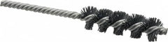 Weiler - 3/4" Diam Helical Nylon Tube Brush - Single Spiral, 0.022" Filament Diam, 2-1/2" Brush Length, 5-1/2" OAL, 1/4" Diam Shank - Caliber Tooling