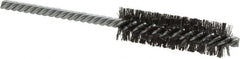 Weiler - 3/4" Diam Helical Steel Tube Brush - Double Spiral, 0.008" Filament Diam, 2-1/2" Brush Length, 5-1/2" OAL, 1/4" Diam Shank - Caliber Tooling