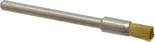 Weiler - 3/16" Brush Diam, Crimped, End Brush - 1/8" Diam Shank, 37,000 Max RPM - Caliber Tooling