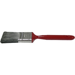 Weiler - 2" Flat Polyester Varnish Brush - 2" Bristle Length, 6-1/2" Metal Handle - Caliber Tooling