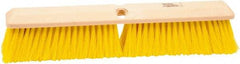 Weiler - 18" General Purpose Polypropylene Push Broom - 3" Bristle Length, Foam Block, Threaded Handle Connection, Handle Sold Separately - Caliber Tooling