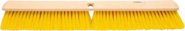 Weiler - 24" General Purpose Polypropylene Push Broom - 3" Bristle Length, Foam Block, Threaded Handle Connection, Handle Sold Separately - Caliber Tooling