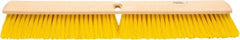 Weiler - 24" General Purpose Polypropylene Push Broom - 3" Bristle Length, Foam Block, Threaded Handle Connection, Handle Sold Separately - Caliber Tooling