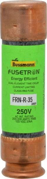 Cooper Bussmann - 125 VDC, 250 VAC, 35 Amp, Time Delay General Purpose Fuse - Fuse Holder Mount, 76.2mm OAL, 20 at DC, 200 (RMS) kA Rating, 13/16" Diam - Caliber Tooling