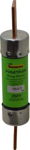 Cooper Bussmann - 250 VAC, 75 Amp, Time Delay General Purpose Fuse - Bolt-on Mount, 5-7/8" OAL, 20 at DC, 200 (RMS) kA Rating, 1-1/16" Diam - Caliber Tooling