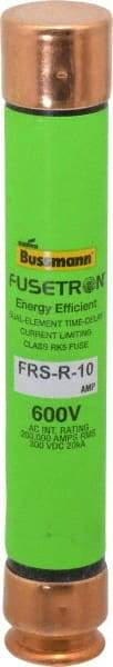 Cooper Bussmann - 300 VDC, 600 VAC, 10 Amp, Time Delay General Purpose Fuse - Fuse Holder Mount, 127mm OAL, 20 at DC, 200 (RMS) kA Rating, 13/16" Diam - Caliber Tooling