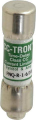 Cooper Bussmann - 300 VDC, 600 VAC, 1.6 Amp, Time Delay General Purpose Fuse - Fuse Holder Mount, 1-1/2" OAL, 200 at AC (RMS) kA Rating, 13/32" Diam - Caliber Tooling