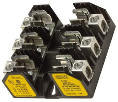 Cooper Bussmann - 3 Pole, 8 to 1/0 AWG, 250 VAC/VDC, 100 Amp, Screw Mount Fuse Block - 7.36 Inch Long x 4.94 Inch Wide x 2.06 Inch High Block - Caliber Tooling