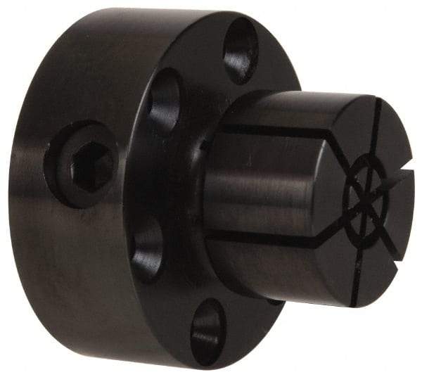 Mitee-Bite - 0.71 to 1.12" Expansion Diam, 4,000 Lb Holding Force, 8-32 Mounting Screw, Steel ID Expansion Clamps - 1.968" Flange Diam, 3/4" Flange Thickness, 1.55" Mount Hole Diam, 6 Mount Holes, 1.625" Overall Height, 49 Ft/Lb Torque - Caliber Tooling