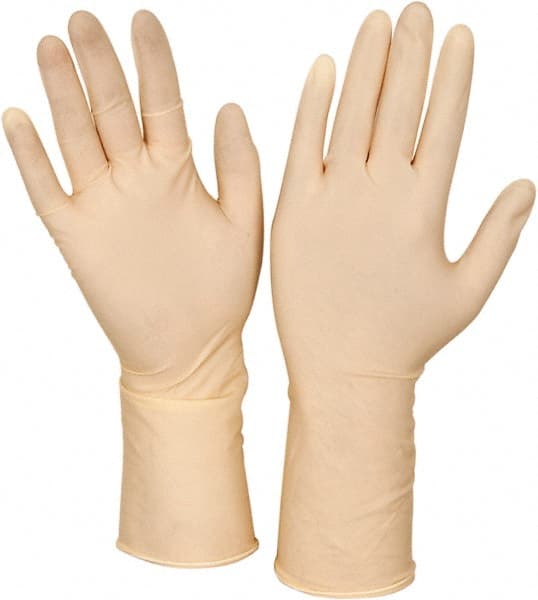 CleanTeam - Size M, 5 mil, Cleanroom Grade, Powder Free Latex Disposable Gloves - Exact Industrial Supply