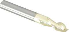 Accupro - 5/16", 2 Flute, Single End, Solid Carbide, 0.03" Corner Radius End Mill - 2-1/2" OAL, 45° Helix, Right Hand Flute, 13/16" LOC, Right Hand Cut - Caliber Tooling