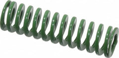 Dayton Lamina - 3/8" Hole Diam, 3/16" Rod Diam, 1-1/4" Free Length, Green Die Spring - 5 Lb Max Deflection, 0.5" Max Deflection, Light Duty, Chromium Vanadium Steel - Caliber Tooling