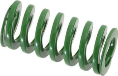 Dayton Lamina - 5/8" Hole Diam, 11/32" Rod Diam, 1-1/4" Free Length, Green Die Spring - 13.4 Lb Max Deflection, 0.5" Max Deflection, Light Duty, Chromium Vanadium Steel - Caliber Tooling