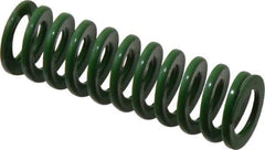 Dayton Lamina - 5/8" Hole Diam, 11/32" Rod Diam, 2" Free Length, Green Die Spring - 9.3 Lb Max Deflection, 0.8" Max Deflection, Light Duty, Chromium Vanadium Steel - Caliber Tooling