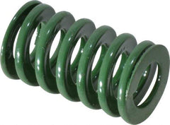 Dayton Lamina - 3/4" Hole Diam, 3/8" Rod Diam, 1-1/4" Free Length, Green Die Spring - 24.4 Lb Max Deflection, 0.5" Max Deflection, Light Duty, Chromium Vanadium Steel - Caliber Tooling