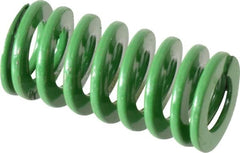 Dayton Lamina - 3/4" Hole Diam, 3/8" Rod Diam, 1-1/2" Free Length, Green Die Spring - 19.3 Lb Max Deflection, 0.6" Max Deflection, Light Duty, Chromium Vanadium Steel - Caliber Tooling