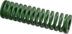 Dayton Lamina - 1" Hole Diam, 1/2" Rod Diam, 3-1/2" Free Length, Green Die Spring - 14.1 Lb Max Deflection, 1.4" Max Deflection, Light Duty, Chromium Vanadium Steel - Caliber Tooling