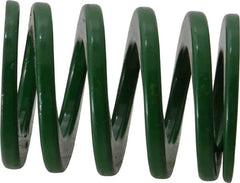 Dayton Lamina - 1-1/2" Hole Diam, 3/4" Rod Diam, 2" Free Length, Green Die Spring - 60.3 Lb Max Deflection, 0.8" Max Deflection, Light Duty, Chromium Vanadium Steel - Caliber Tooling