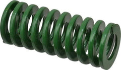 Dayton Lamina - 1-1/2" Hole Diam, 3/4" Rod Diam, 3-1/2" Free Length, Green Die Spring - 31.8 Lb Max Deflection, 1.4" Max Deflection, Light Duty, Chromium Vanadium Steel - Caliber Tooling