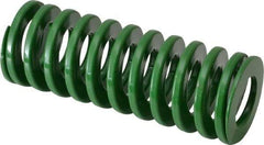 Dayton Lamina - 1-1/2" Hole Diam, 3/4" Rod Diam, 4" Free Length, Green Die Spring - 27.3 Lb Max Deflection, 1.61" Max Deflection, Light Duty, Chromium Vanadium Steel - Caliber Tooling