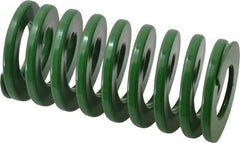 Dayton Lamina - 2" Hole Diam, 1" Rod Diam, 4" Free Length, Green Die Spring - 51.2 Lb Max Deflection, 1.61" Max Deflection, Light Duty, Chromium Vanadium Steel - Caliber Tooling