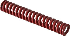 Dayton Lamina - 1/2" Hole Diam, 9/32" Rod Diam, 3" Free Length, Red Die Spring - 7.7 Lb Max Deflection, 0.9" Max Deflection, Heavy Duty, Chromium Vanadium Steel - Caliber Tooling