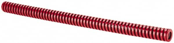 Dayton Lamina - 3/4" Hole Diam, 3/8" Rod Diam, 12" Free Length, Red Die Spring - 8.6 Lb Max Deflection, 3.6" Max Deflection, Heavy Duty, Chromium Vanadium Steel - Caliber Tooling