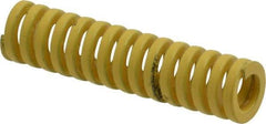 Dayton Lamina - 3/8" Hole Diam, 3/16" Rod Diam, 1-1/2" Free Length, Yellow Die Spring - 12.1 Lb Max Deflection, 0.37" Max Deflection, Extra Heavy Duty, Chromium Vanadium Steel - Caliber Tooling