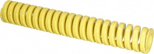 Dayton Lamina - 1" Hole Diam, 1/2" Rod Diam, 6" Free Length, Yellow Die Spring - 34.4 Lb Max Deflection, 1.5" Max Deflection, Extra Heavy Duty, Chromium Vanadium Steel - Caliber Tooling