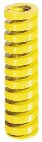 Dayton Lamina - 5/8" Hole Diam, 11/32" Rod Diam, 4" Free Length, Yellow Die Spring - 15.1 Lb Max Deflection, 1" Max Deflection, Extra Heavy Duty, Chromium Vanadium Steel - Caliber Tooling